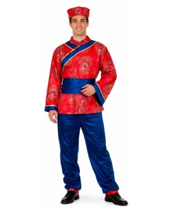 DISFRAZ DE CHINO ROJO Y AZUL PARA HOMBRE