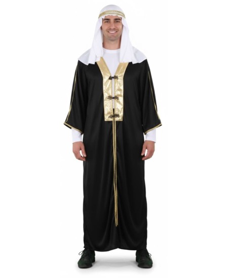 DISFRAZ DE JEQUE ARABE NEGRO PARA HOMBRE