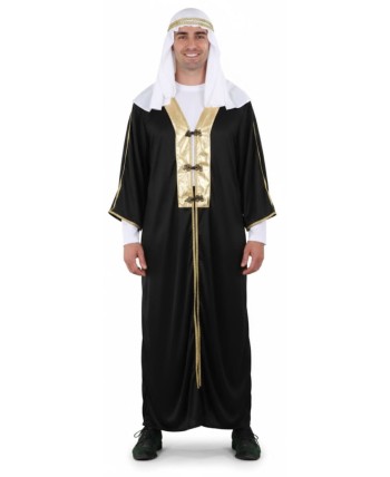 DISFRAZ DE JEQUE ARABE NEGRO PARA HOMBRE