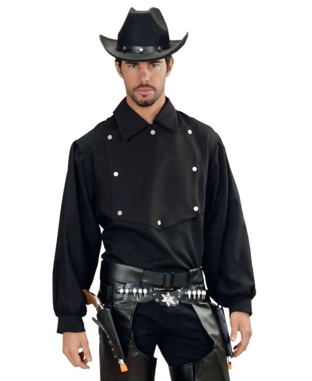CAMISA NEGRA COWBOY PARA HOMBRE