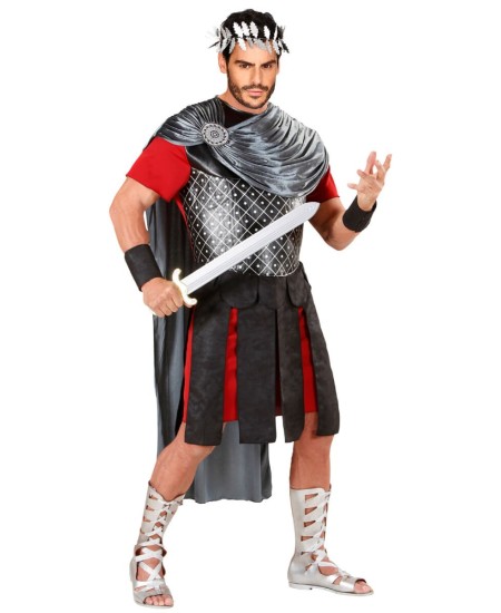 DISFRAZ DE EMPERADOR ROMANO PLATEADO PARA HOMBRE