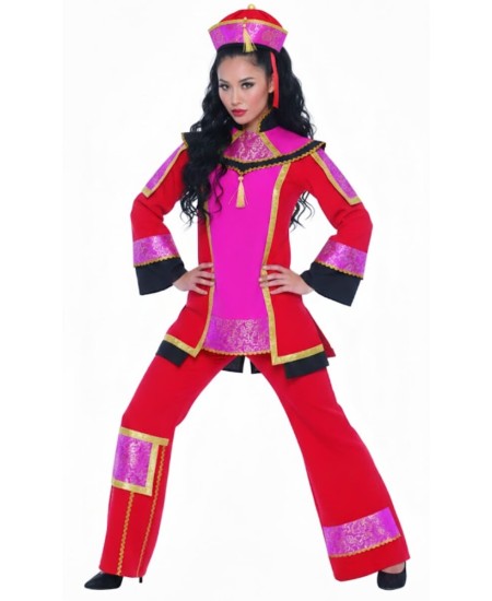DISFRAZ DE CHINA ROJA LUJO PARA MUJER