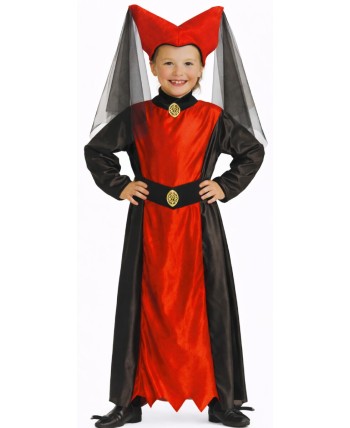 DISFRAZ DE DAMA MEDIEVAL PARA NIÑA