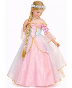 DISFRAZ DE PRINCESA MORADA CON CAPA PARA NIÑA