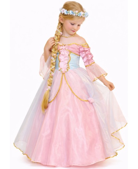 DISFRAZ DE PRINCESA MORADA CON CAPA PARA NIÑA