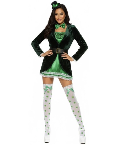 DISFRAZ DE DUENDECILLA VERDE ELEGANTE PARA MUJER