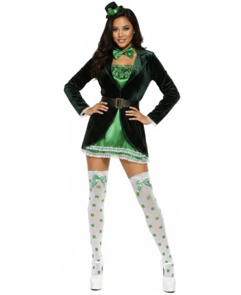 DISFRAZ DE DUENDECILLA VERDE ELEGANTE PARA MUJER