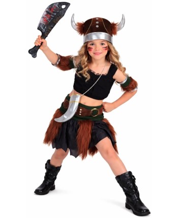 DISFRAZ DE VIKINGA PARA NIÑA