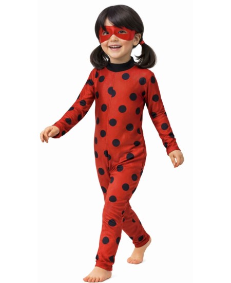 DISFRAZ INSPIRADO EN LADYBUG MALLA ELASTICA PARA NIÑA
