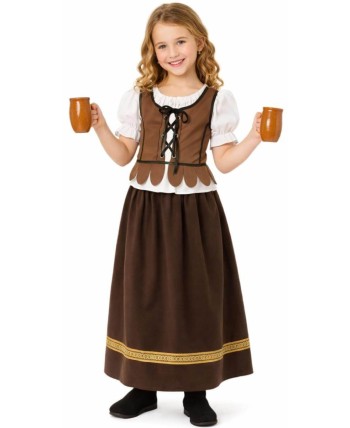 DISFRAZ DE MESONERA PARA NIÑA