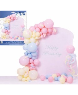 SET GLOBOS ORGANICO PASTEL