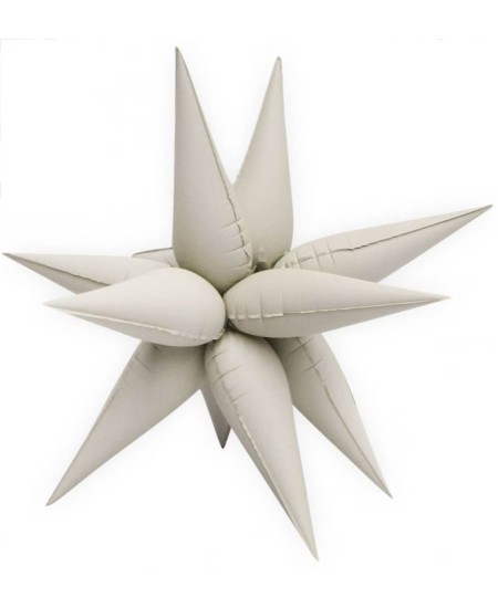 GLOBO FOIL ESTRELLA 3D BLANCA MATE 76CM