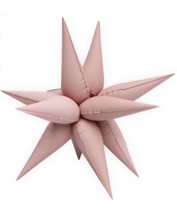 GLOBO FOIL ESTRELLA 3D ROSA MATE 76CM