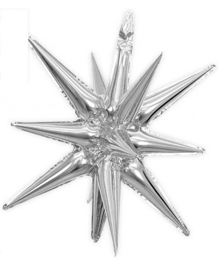 GLOBO FOIL ESTRELLA 3D PLATA 54CM
