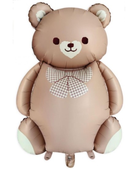 GLOBO DE HELIO OSO MARRON PAJARITA CUADRO VICHY