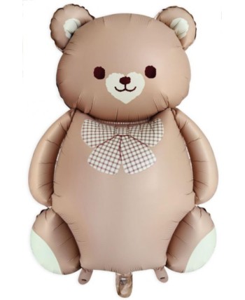 GLOBO DE HELIO OSO MARRON PAJARITA CUADRO VICHY