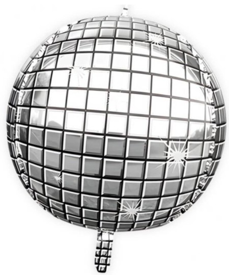 GLOBO DE HELIO BOLA DISCO PLATA AÑOS 80