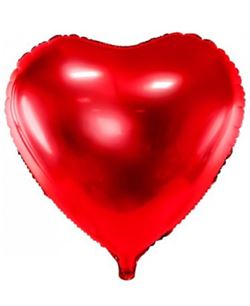 Globo Foil Corazón Rojo Metalizado 45 cm | Globo Helio