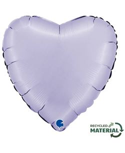 Globo Foil Corazón Lila Satinado 45 cm | Globo Helio