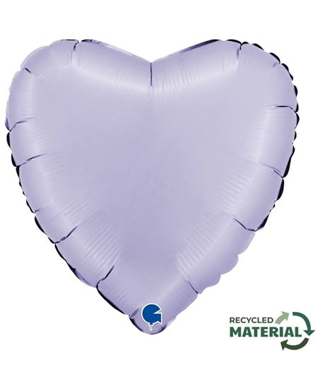 Globo Foil Corazón Lila Satinado 45 cm | Globo Helio