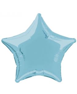 Globo Foil Estrella Azul Bebé Metalizado 50 cm | Globo Helio
