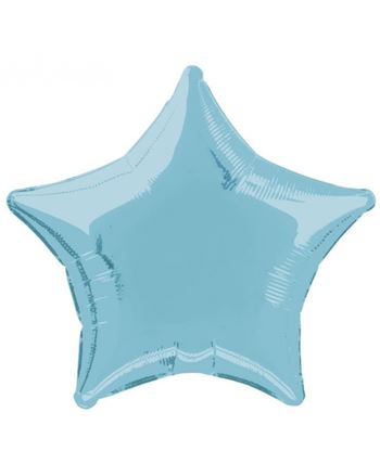 Globo Foil Estrella Azul Bebé Metalizado 50 cm | Globo Helio