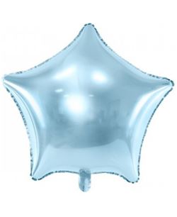 Globo Foil Estrella Azul Claro Metalizado 48 cm | Globos de Helio