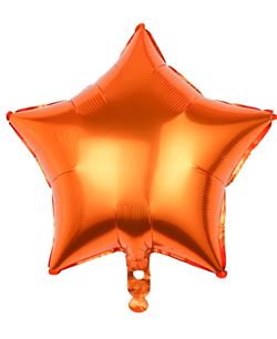 Globo Foil Estrella Naranja Metalizado 45 cm | Globo Helio
