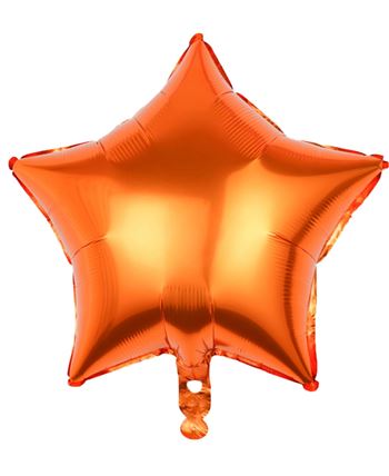 Globo Foil Estrella Naranja Metalizado 45 cm | Globo Helio