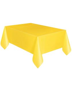 Mantel Plástico Rectangular Amarillo 137x274 cm