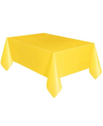 Mantel Plástico Rectangular Amarillo 137x274 cm