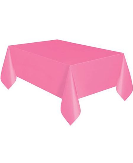 Mantel Plástico Rectangular Rosa 137x274 cm