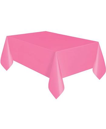 Mantel Plástico Rectangular Rosa 137x274 cm