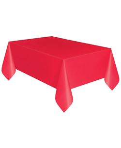 Mantel Plástico Rectangular Rojo 137x274 cm