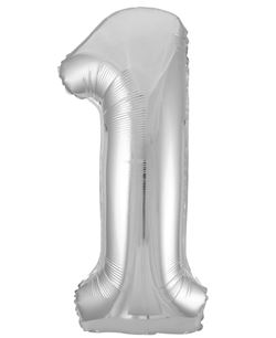 Globo Foil Número 1 Plata 86 cm | Globo Helio