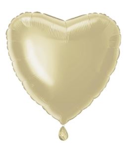 Globo Foil Corazón Oro Champán Metalizado 45 cm | Globo Helio