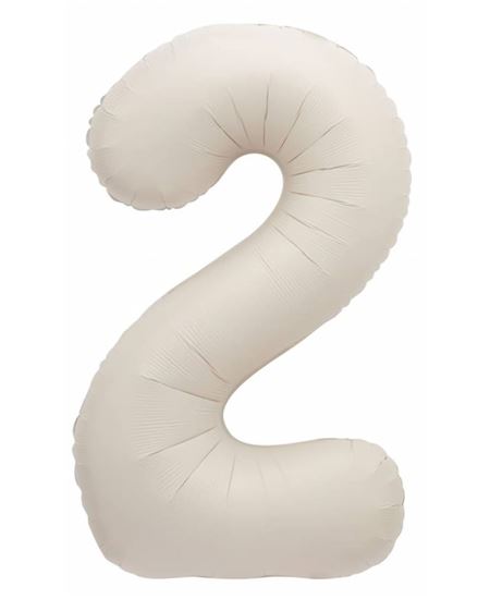 Globo Foil Número 2 Nude Mate 86 cm | Globo Helio