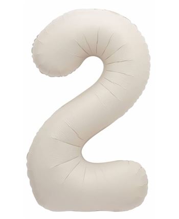 Globo Foil Número 2 Nude Mate 86 cm | Globo Helio
