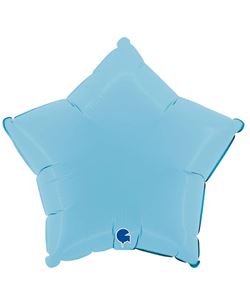 Globo de Helio Estrella Azul Mate 45 cm