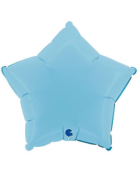 Globo de Helio Estrella Azul Mate 45 cm