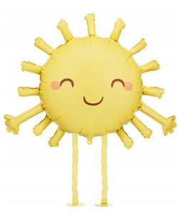 Globo Foil Sol Sonriente con Patas 91 x 77 cm
