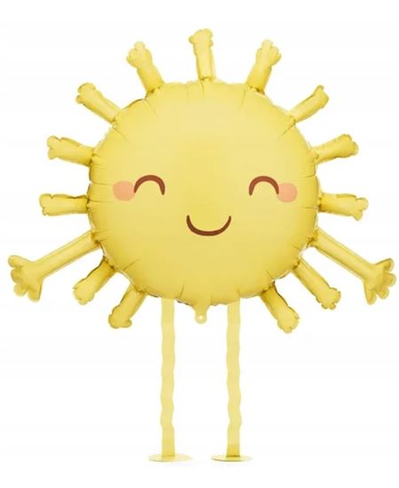 Globo Foil Sol Sonriente con Patas 91 x 77 cm