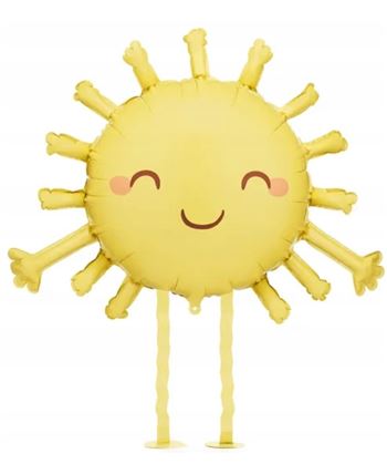 Globo Foil Sol Sonriente con Patas 91 x 77 cm
