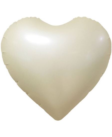 Globo Foil Corazón Crema 45 cm para Celebraciones