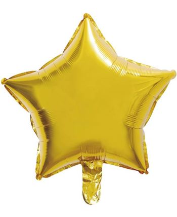 Globo Foil Estrella Dorada 45 cm para Decoración