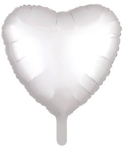Globo Foil Corazón Blanco 45 cm para Celebraciones