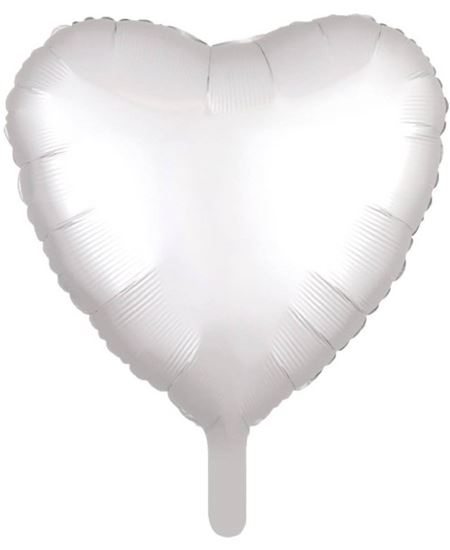 Globo Foil Corazón Blanco 45 cm para Celebraciones