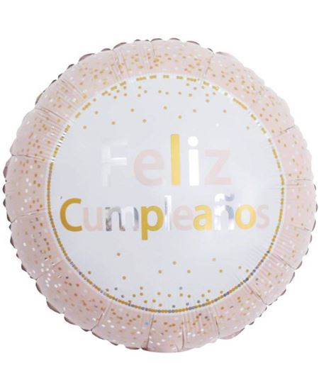 Globo Foil Feliz Cumpleaños 45 cm para Fiesta