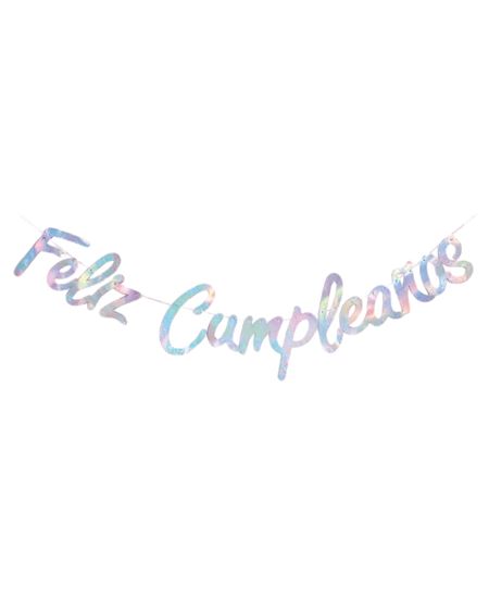 Guirnalda Feliz Cumpleaños Holográfica 1,8 m