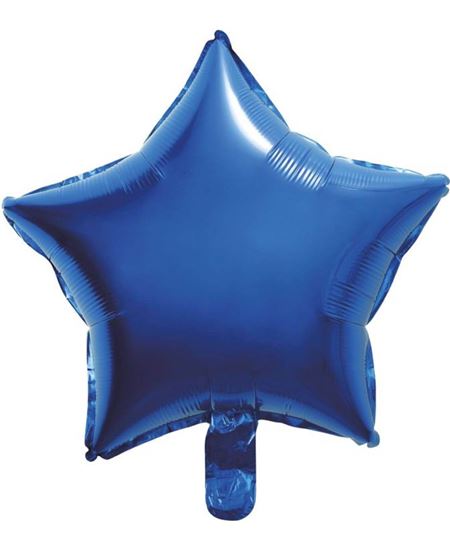 Globo Foil Estrella Azul 45 cm para Decoración